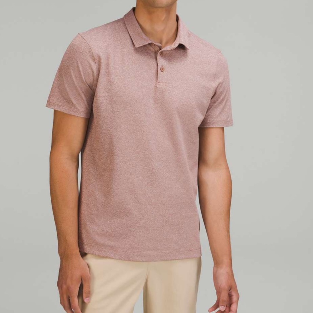 Lululemon Evolution Short Sleeve Polo Shirt *Pique Fabric size Large